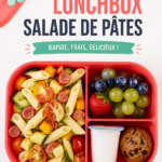 Salade de pâtes colorée et appétissante, idéale pour le déjeuner des enfants