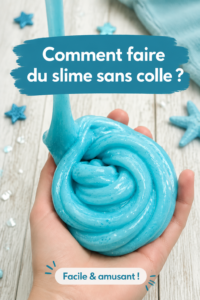 Un bol de slime coloré fait sans colle, prêt à être joué par des enfants.