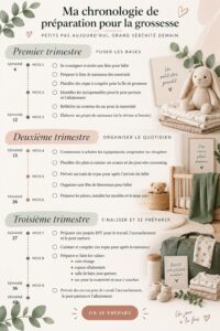 Un calendrier de nesting pour la préparation à la grossesse et l'accueil d'un bébé