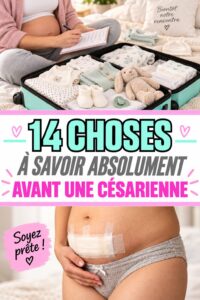 Image d'une maman enceinte se préparant pour une césarienne programmée