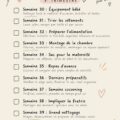 Checklist de nesting pour le 3ème trimestre de grossesse avec une maman heureuse et organisée.
