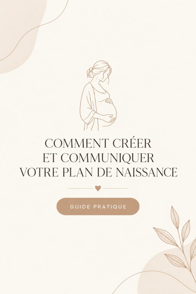 Un plan de naissance écrit avec des crayons colorés sur une table.