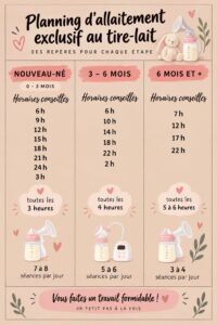 Un jeune couple et leur bébé en train de planifier un emploi du temps d'allaitement exclusif ensemble.