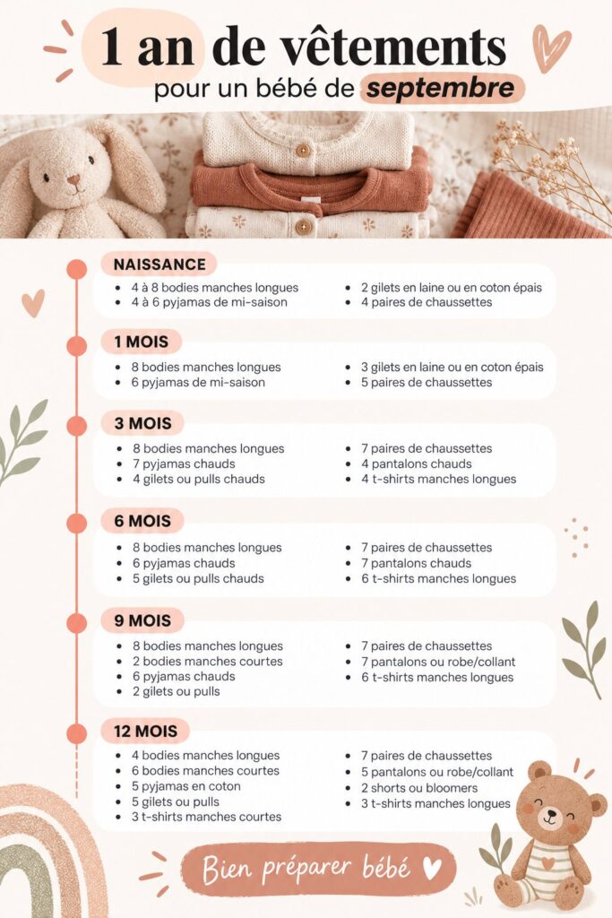 Vêtements pour bébé parfaitement organisés dans une commode