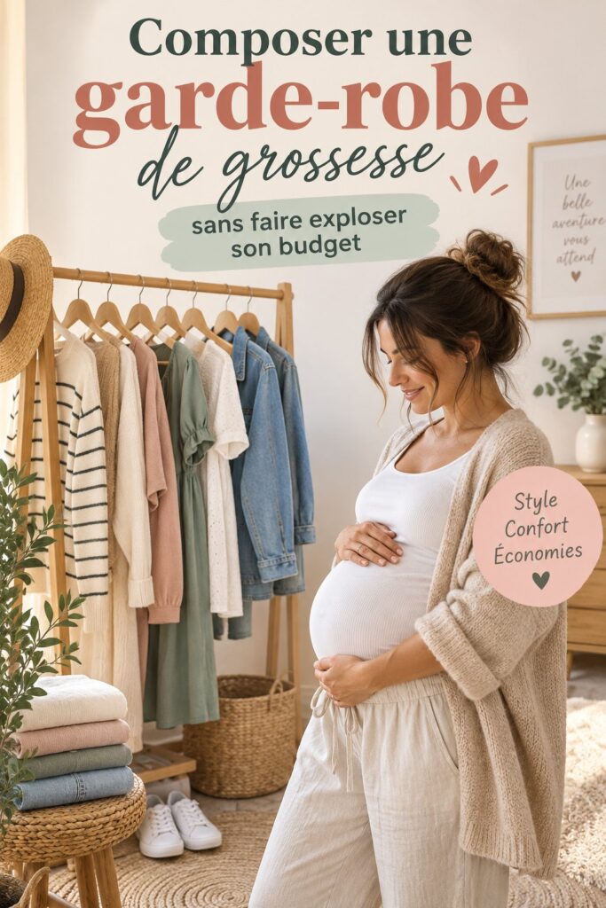 Montage de vêtements de maternité économiques et stylés pour future maman