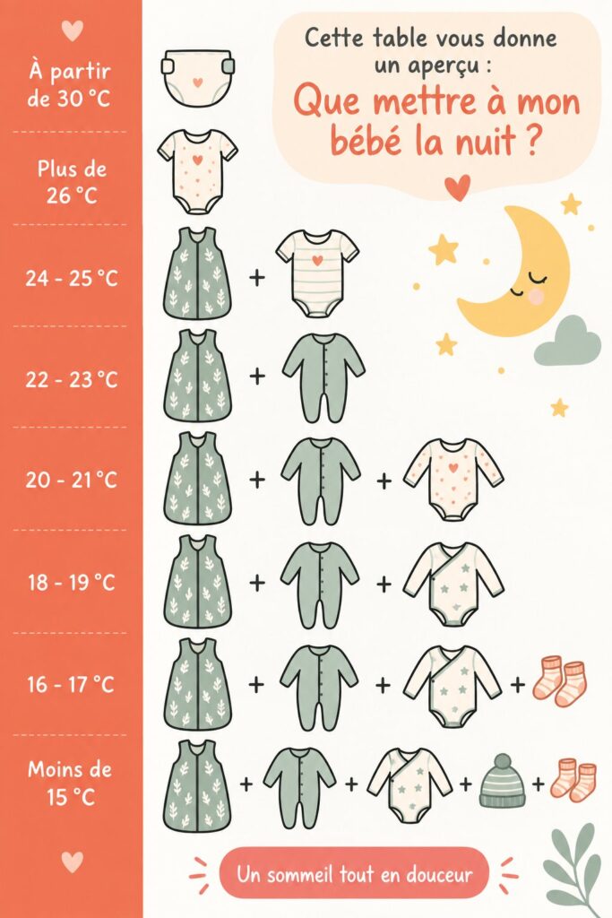 Bébé avec une tenue de nuit confortable, prêt pour la nuit.