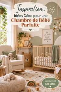 Chambre de bébé décorée avec des couleurs douces et des accessoires tendance.