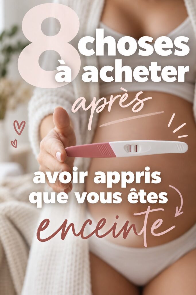 Une sélection de produits indispensables pour la grossesse, tels que des vêtements confortables et des articles de soin.