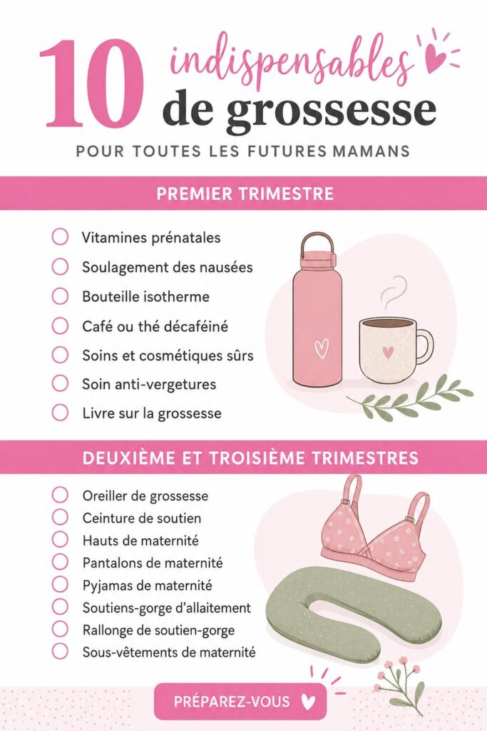 10 indispensables pour futures mamans pendant la grossesse
