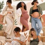 Femme enceinte souriante tenant son ventre avec confort et bonheur, symbole d'une grossesse épanouie.