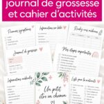 Journal de grossesse imprimable avec des pages colorées