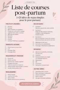 Une maman prépare un repas sain en utilisant des ingrédients frais post-partum.