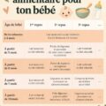Plan nutritionnel pour nourrissons, mettant en avant des repas sains et équilibrés