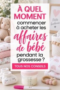 Préparatifs pour l'arrivée d'un bébé avec des vêtements et accessoires