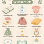 Un sac à couches bien organisé avec des essentiels pour les nouvelles mamans.
