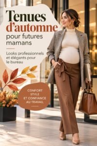 Tenues d'automne pour femmes enceintes, élégantes et professionnelles.