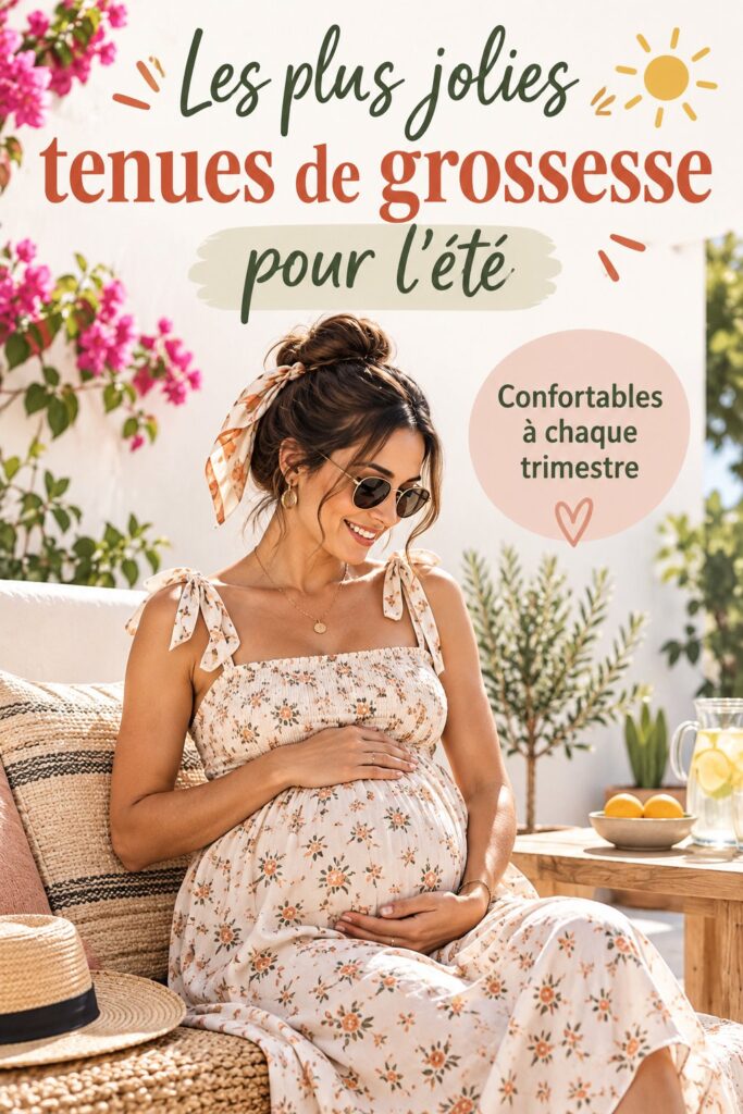 Futures mamans portant des tenues d'été confortables et stylées.