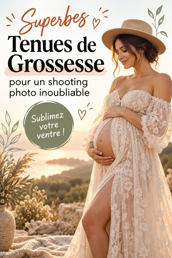 Une future maman souriante en tenue de maternité lors d'une séance photo, mettant en valeur son baby bump.
