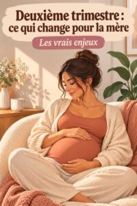 Maman enceinte souriante au début de son deuxième trimestre de grossesse