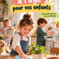 Enfants s'amusant à effectuer des tâches adaptées à leur âge dans un environnement familial
